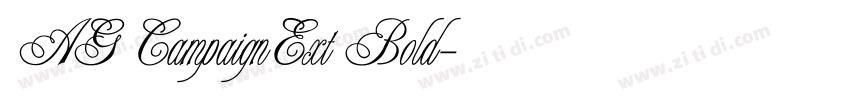 AG CampaignExt Bold字体转换